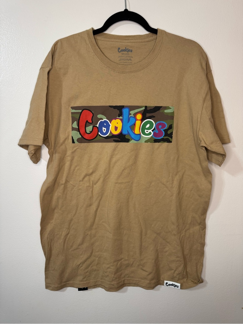 Cookies Short Sleeve Logo Tee - Tan